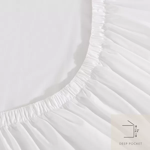 Laura Ashley - Queen Sheet Set, Cotton Percale Bedding Set, Crisp &amp; Cool Home Decor 
