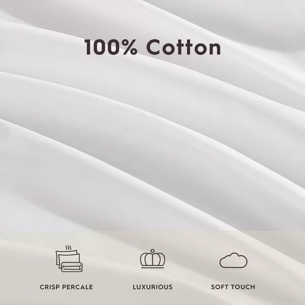 Laura Ashley - Queen Sheet Set, Cotton Percale Bedding Set, Crisp &amp; Cool Home Decor 