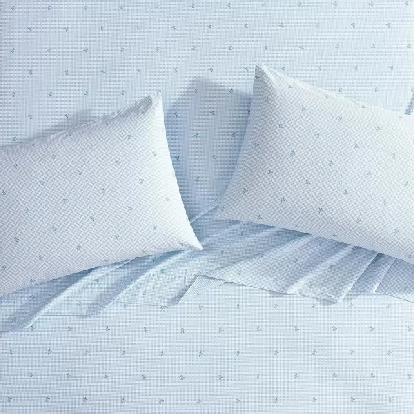 Laura Ashley - Queen Sheets, Cotton Percale Bedding Set, Lightweight &amp; Breathable Home Decor 