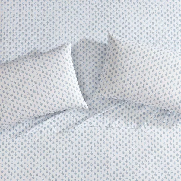 Laura Ashley - Queen Sheets, Cotton Percale Bedding Set, Lightweight &amp; Breathable Home Decor 