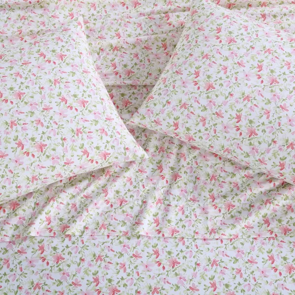 Laura Ashley - Queen Sheets, Cotton Percale Bedding Set, Lightweight &amp; Breathable Home Decor 