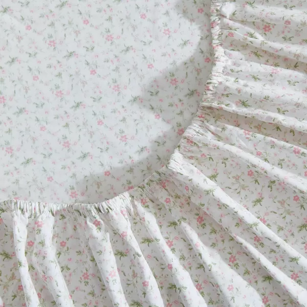 Laura Ashley - Queen Sheets, Cotton Percale Bedding Set, Lightweight &amp; Breathable Home Decor 
