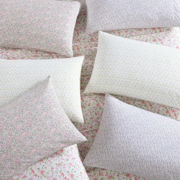 Laura Ashley - Queen Sheets, Cotton Percale Bedding Set, Lightweight &amp; Breathable Home Decor 