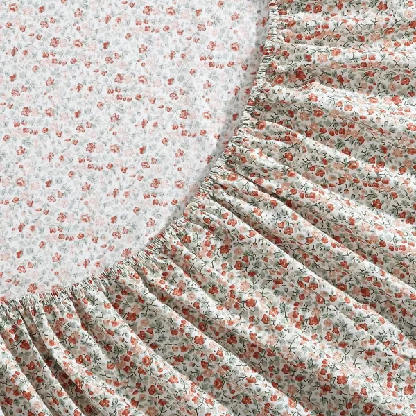 Laura Ashley - Queen Sheets, Cotton Percale Bedding Set, Lightweight &amp; Breathable Home Decor 