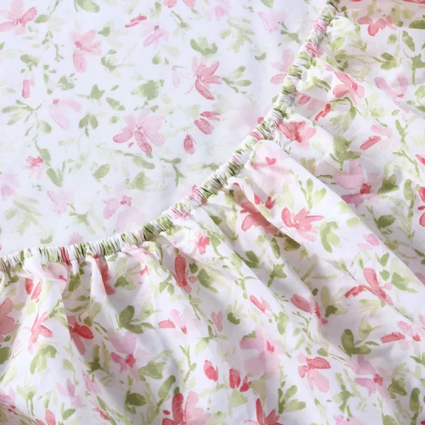 Laura Ashley - Queen Sheets, Cotton Percale Bedding Set, Lightweight &amp; Breathable Home Decor 