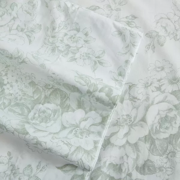 Laura Ashley - Queen Sheets, Cotton Percale Bedding Set, Lightweight &amp; Breathable Home Decor 