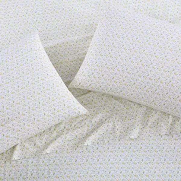 Laura Ashley - Queen Sheets, Cotton Percale Bedding Set, Lightweight &amp; Breathable Home Decor 
