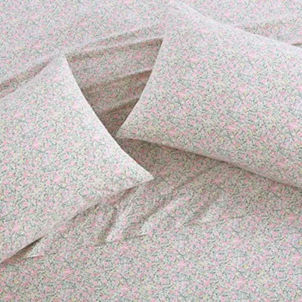Laura Ashley - Queen Sheets, Cotton Percale Bedding Set, Lightweight &amp; Breathable Home Decor 