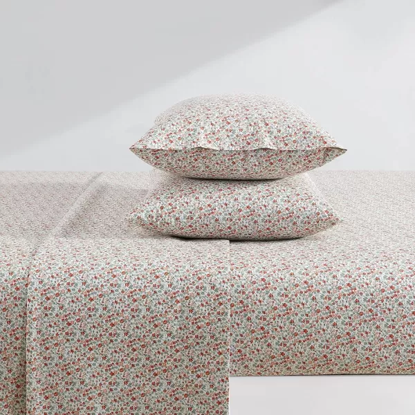 Laura Ashley - Queen Sheets, Cotton Percale Bedding Set, Lightweight &amp; Breathable Home Decor 