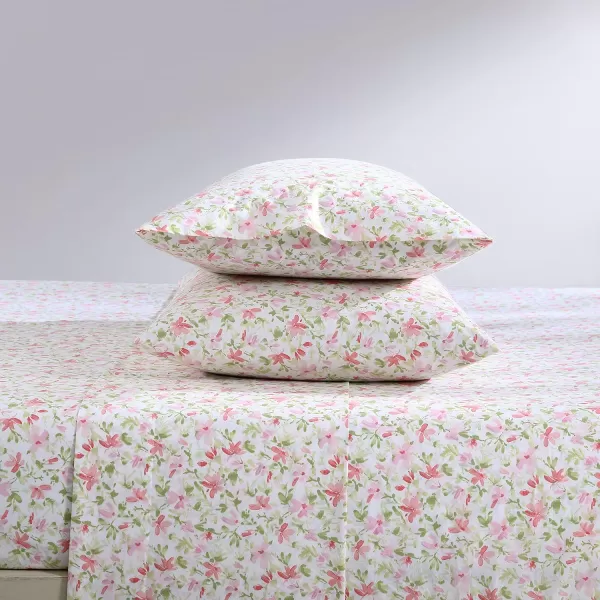 Laura Ashley - Queen Sheets, Cotton Percale Bedding Set, Lightweight &amp; Breathable Home Decor 