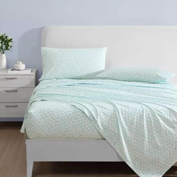Laura Ashley - Queen Sheets, Cotton Percale Bedding Set, Lightweight &amp; Breathable Home Decor 