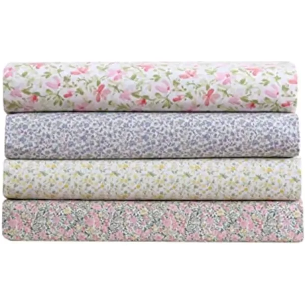 Laura Ashley - Queen Sheets, Cotton Percale Bedding Set, Lightweight &amp; Breathable Home Decor 