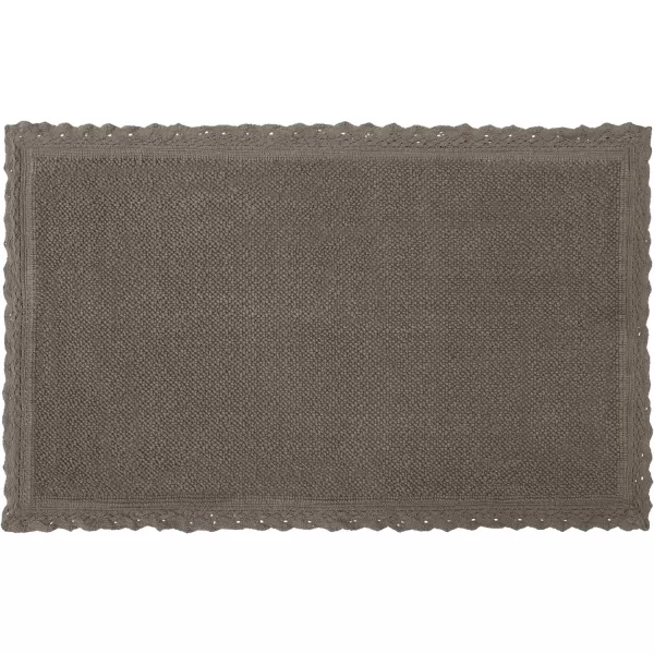 Laura Ashley Reversible Crochet Beaded Bath Rug, 17 in. x 24 in., Aqua