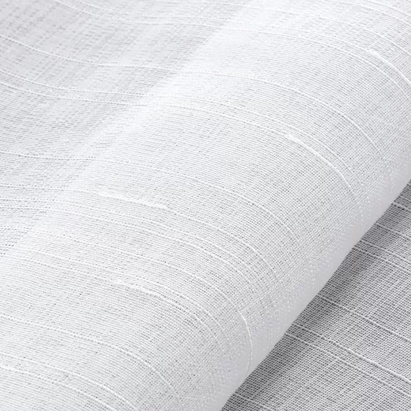 Laura Ashley Richmond 4 Panel Sheer Curtains with Rod Pocket, Each Panel Measures 38" W x 84" L, White