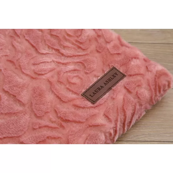 Laura Ashley Roslyn Orthopedic Dog Bed, Dog Crate Pet Mat, Comfortable, Supportive and Cozy, Washable Stylish Plush Fabric Cover, Large 35" W x 22" L, Navy