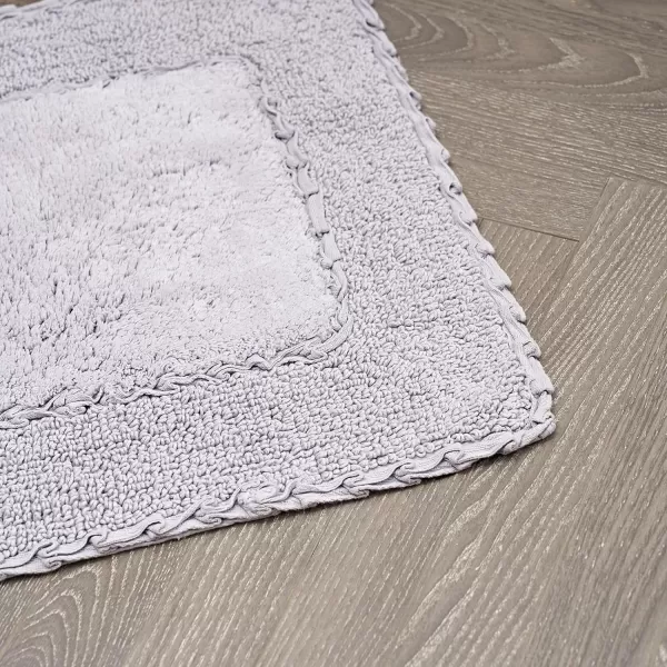 Laura Ashley Ruffle Cotton 2-Piece Bath Rug Set, Ivory