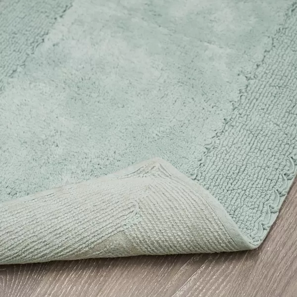 Laura Ashley Ruffle Cotton 2-Piece Bath Rug Set, Ivory