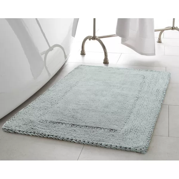 Laura Ashley Ruffle Cotton 2-Piece Bath Rug Set, Ivory