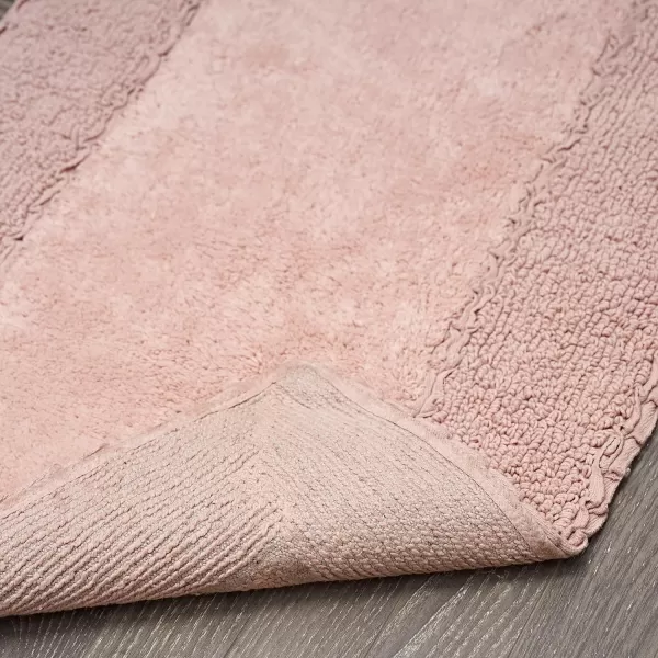 Laura Ashley Ruffle Cotton 2-Piece Bath Rug Set, Ivory