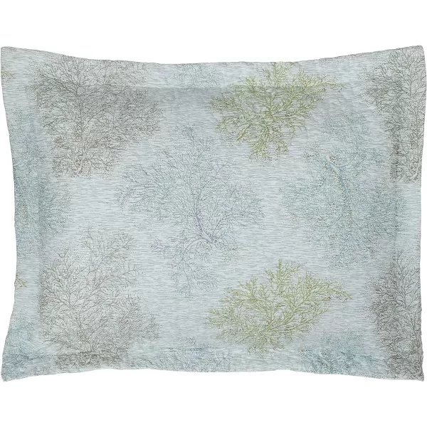 Laura Ashley Saltwater Collection Quilt Set-100% Cotton, Reversible, All Season Bedding with Matching Shams, Pre-Washed for Added Softness, Queen, Blue, 3 Count