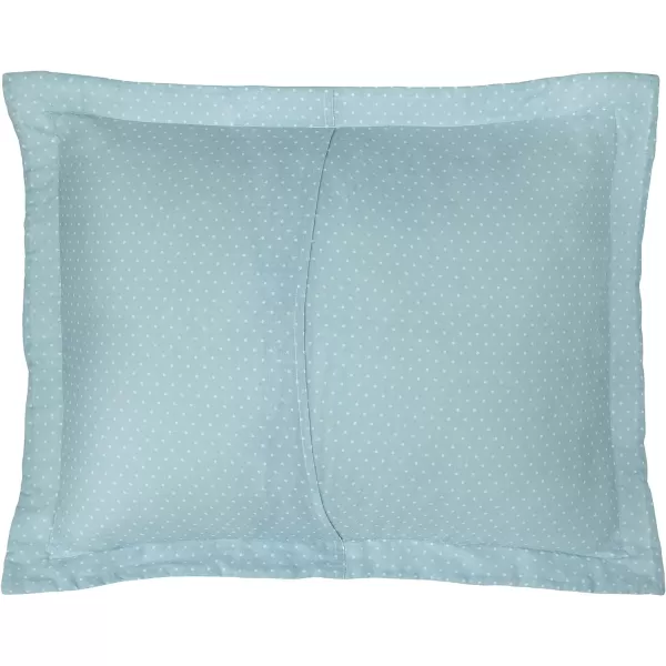 Laura Ashley Saltwater Collection Quilt Set-100% Cotton, Reversible, All Season Bedding with Matching Shams, Pre-Washed for Added Softness, Queen, Blue, 3 Count