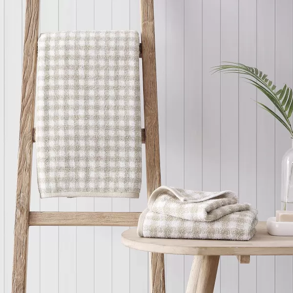 Laura Ashley Set Absorbent &amp; Fade Resistant Cotton Towels, Farmhouse Bathroom Decor, 6 Piece, Maude Solid White