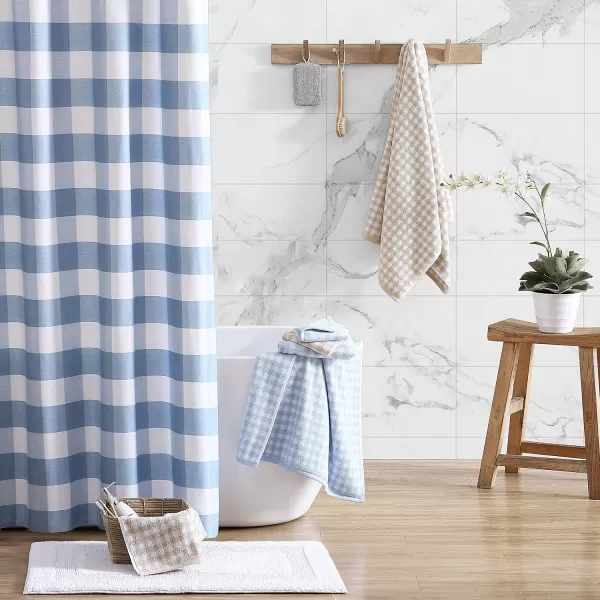 Laura Ashley Set Absorbent &amp; Fade Resistant Cotton Towels, Farmhouse Bathroom Decor, 6 Piece, Maude Solid White