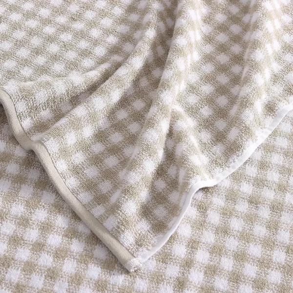 Laura Ashley Set Absorbent &amp; Fade Resistant Cotton Towels, Farmhouse Bathroom Decor, 6 Piece, Maude Solid White
