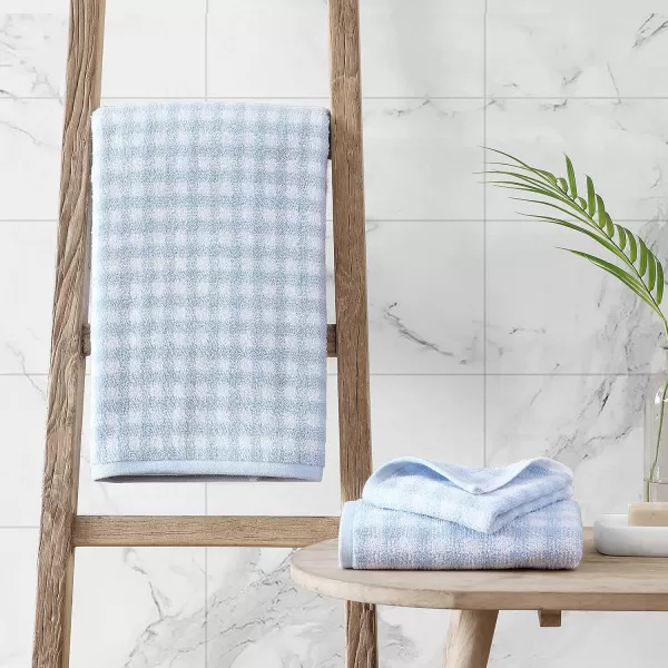 Laura Ashley Set Absorbent &amp; Fade Resistant Cotton Towels, Farmhouse Bathroom Decor, 6 Piece, Maude Solid White