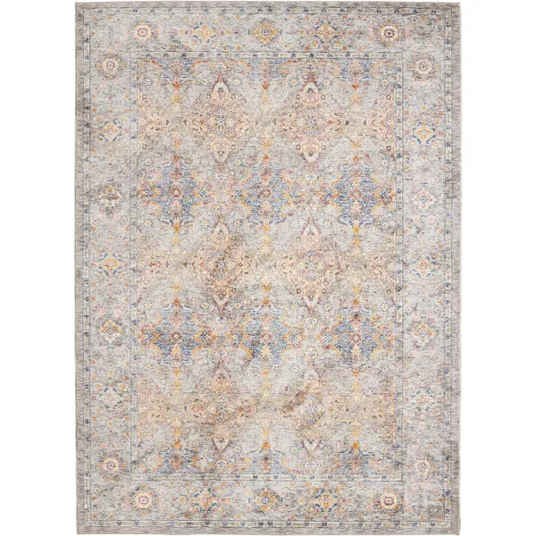 Laura Ashley Turkish Mystic Chenille Accent Rug - Mason | Modern Home Décor | Measures 26.5"X45" | Grey and Blue