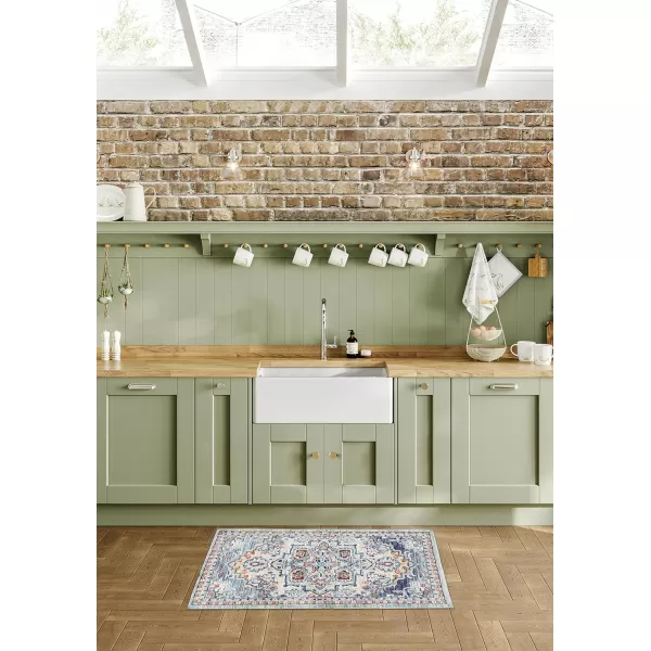 Laura Ashley Turkish Mystic Chenille Accent Rug - Randy | Modern Home Décor | Measures 26.5"X45" | Blue