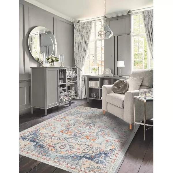 Laura Ashley Turkish Mystic Chenille Accent Rug - Randy | Modern Home Décor | Measures 26.5"X45" | Blue
