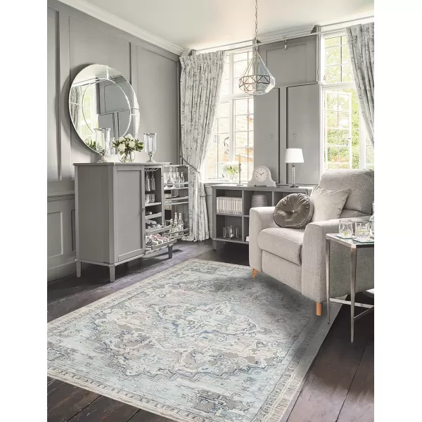 Laura Ashley Turkish Mystic Chenille Accent Rug - Randy | Modern Home Décor | Measures 26.5"X45" | Blue