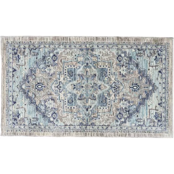 Laura Ashley Turkish Mystic Chenille Accent Rug - Randy | Modern Home Décor | Measures 26.5"X45" | Blue