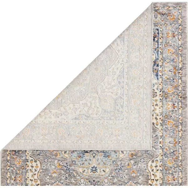 Laura Ashley Turkish Mystic Chenille Accent Rug - Reign| Modern Home Décor | Measures 26.5"X45" | Grey and Gold