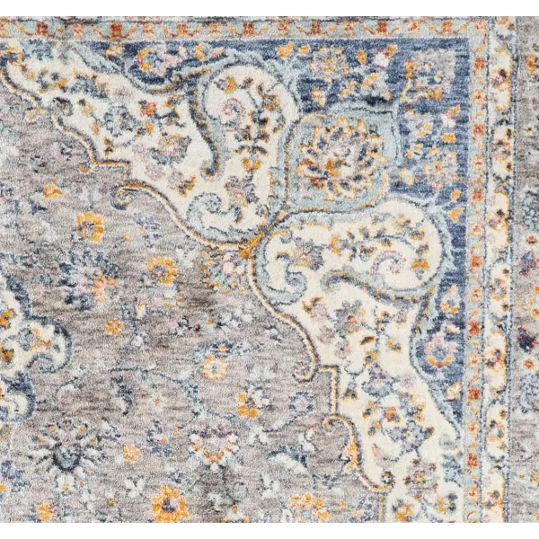 Laura Ashley Turkish Mystic Chenille Accent Rug - Reign| Modern Home Décor | Measures 26.5"X45" | Grey and Gold
