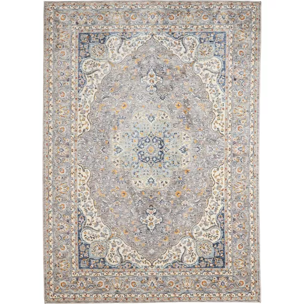 Laura Ashley Turkish Mystic Chenille Accent Rug - Reign| Modern Home Décor | Measures 26.5"X45" | Grey and Gold