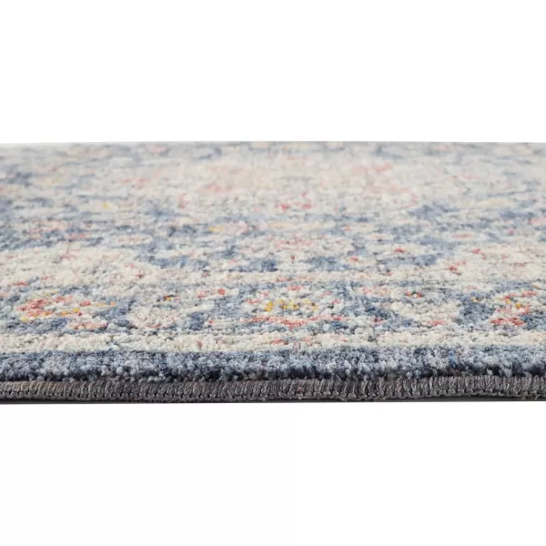 Laura Ashley Turkish Mystic Chenille Accent Rug - Valeri | Modern Home Décor | Measures 26.5"X45" | Navy and Cream