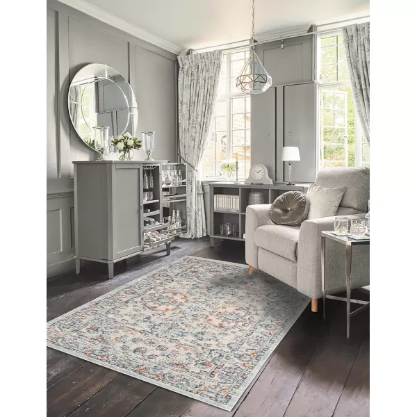 Laura Ashley Turkish Mystic Chenille Area Rug - Genevive | Modern Home Décor | Measures 5'X7' | Navy Blue