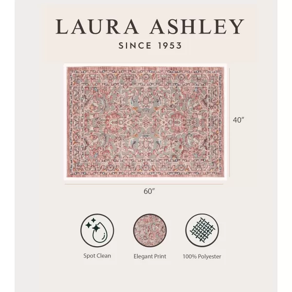 Laura Ashley Turkish Mystic Chenille Area Rug - Genevive | Modern Home Décor | Measures 5'X7' | Navy Blue