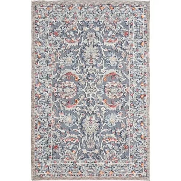 Laura Ashley Turkish Mystic Chenille Area Rug - Genevive | Modern Home Décor | Measures 5'X7' | Navy Blue