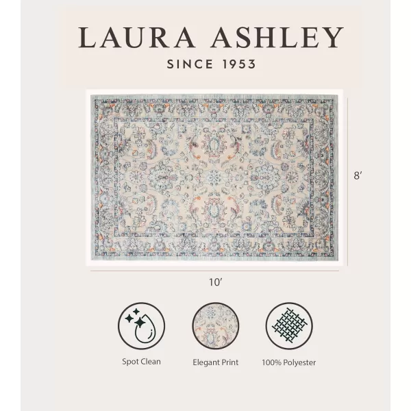 Laura Ashley Turkish Mystic Chenille Area Rug - Genevive | Modern Home Décor | Measures 5'X7' | Navy Blue