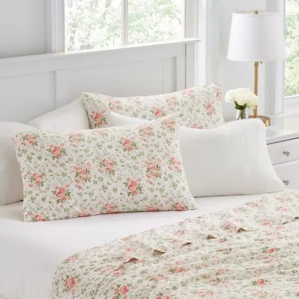 Laura Ashley - Twin Comforter Set, Luxury Bedding with Matching Sham, Stylish Home Decor for All Seasons 