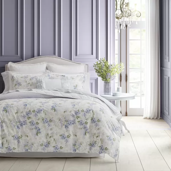 Laura Ashley- Twin Duvet Cover Set, Plush Velvet Bedding Set, Designer Home Decor 