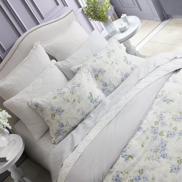 Laura Ashley- Twin Duvet Cover Set, Plush Velvet Bedding Set, Designer Home Decor 