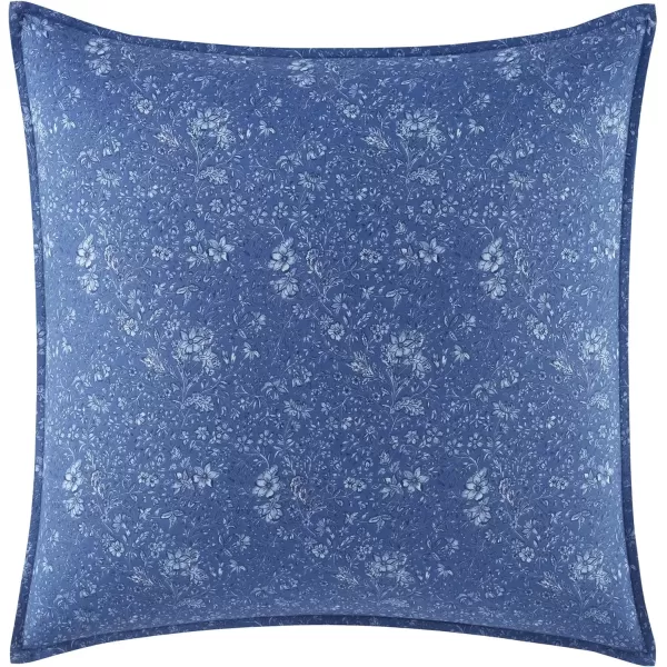 Laura Ashley- Twin Duvet Cover Set, Reversible Cotton Bedding Set, Includes Matching Sham with Bonus Euro Sham &amp; Throw Pillow Covers 