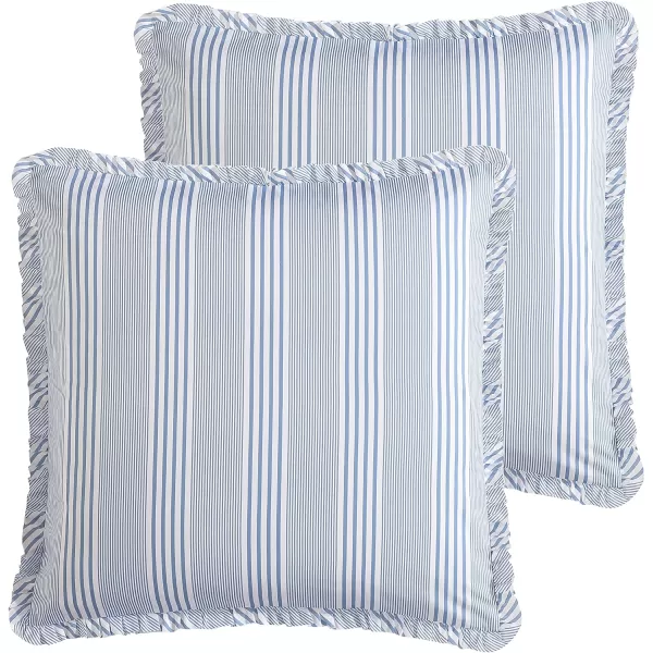 Laura Ashley- Twin Duvet Cover Set, Reversible Cotton Bedding Set, Includes Matching Sham with Bonus Euro Sham &amp; Throw Pillow Covers 