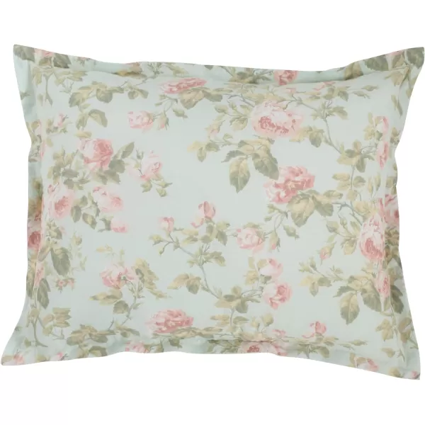 Laura Ashley- Twin Duvet Cover Set, Reversible Cotton Bedding Set, Includes Matching Sham with Bonus Euro Sham &amp; Throw Pillow Covers 