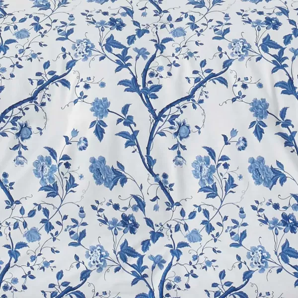 Laura Ashley- Twin Duvet Cover Set, Reversible Cotton Bedding Set, Includes Matching Sham with Bonus Euro Sham &amp; Throw Pillow Covers 