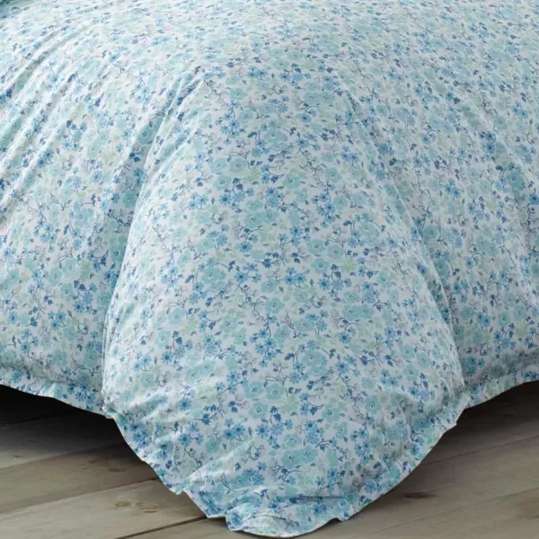 Laura Ashley - Twin Duvet Cover Set, Reversible Cotton Bedding with Matching Sham, Lightweight Cotton Bedding for All Seasons 